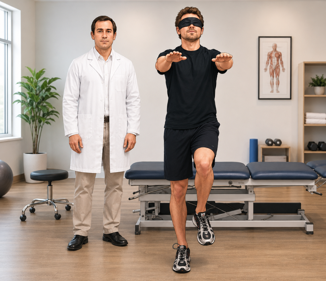 Execução do Fukuda Stepping Test