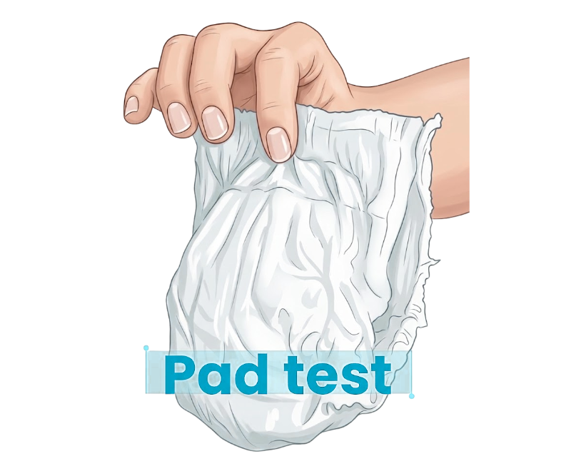 Execução do Pad Test (Teste do Absorvente - 1 hora)